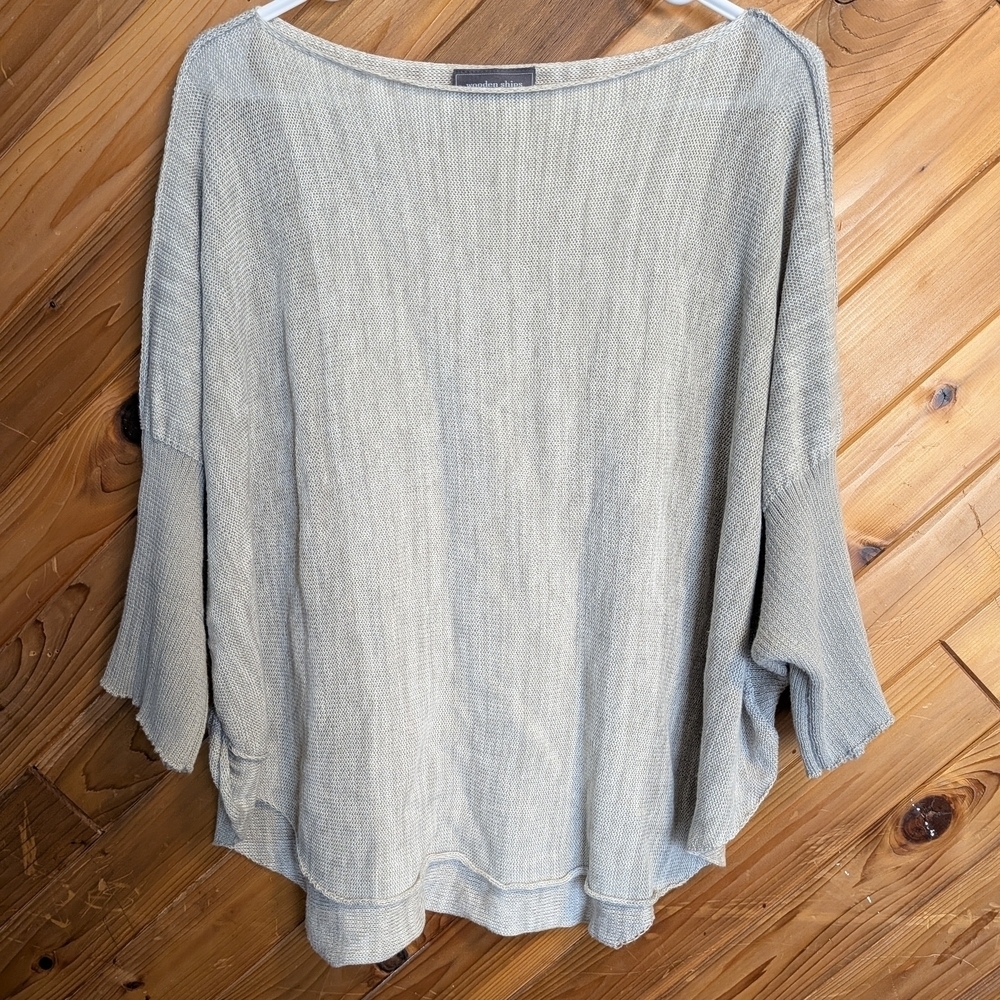 Wooden Ships Light Gray Knit Top Size S/M